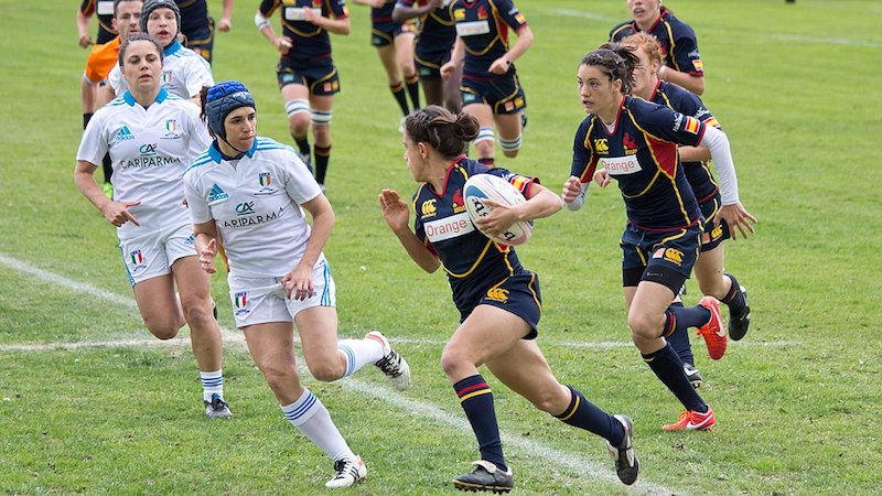 Italy vs Spain during 2013 Women's European Qualification Tournament, by Carlos Delgado, Creative Commons licence
