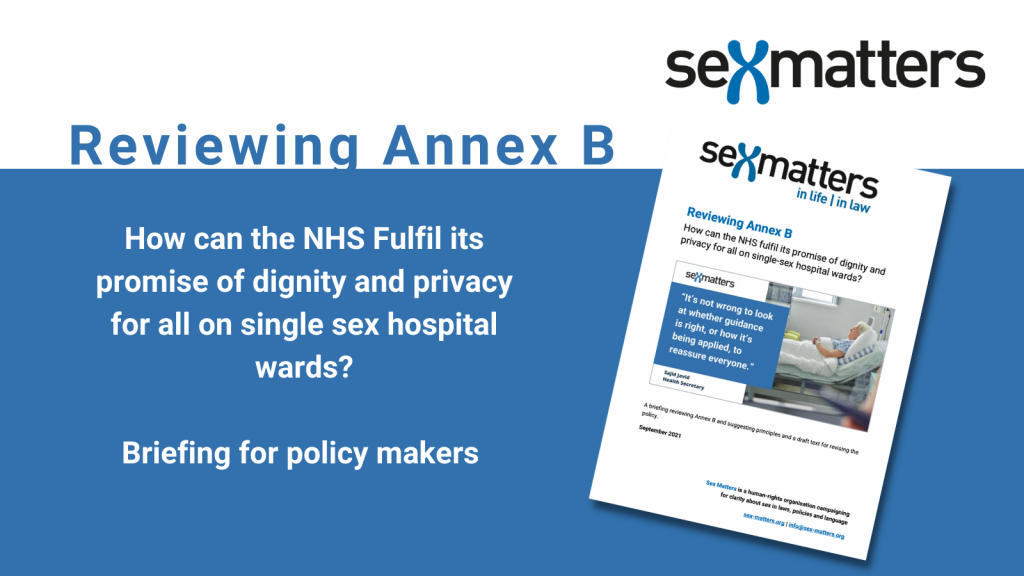 Nhs Hospitals Single Sex Accommodation Cannot Be Mixed Sex Sex Matters 