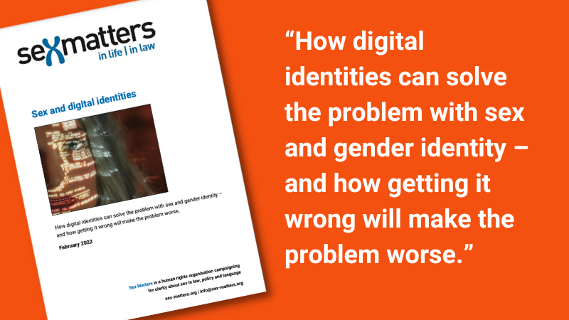 “How digital identities can solve the problem with sex and gender identity – and how getting it wrong will make the problem worse.”
