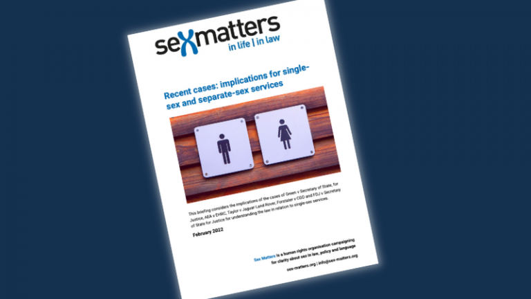 Recent Cases Implications For Single Sex And Separate Sex Services Sex Matters