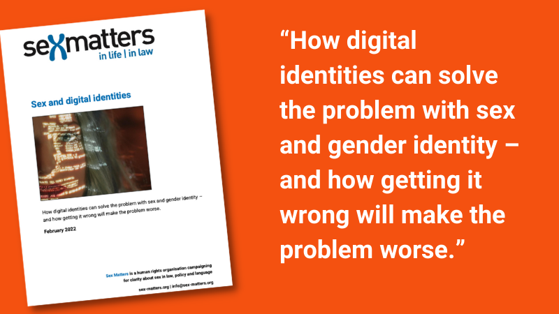 “How digital identities can solve the problem with sex and gender identity – and how getting it wrong will make the problem worse.”