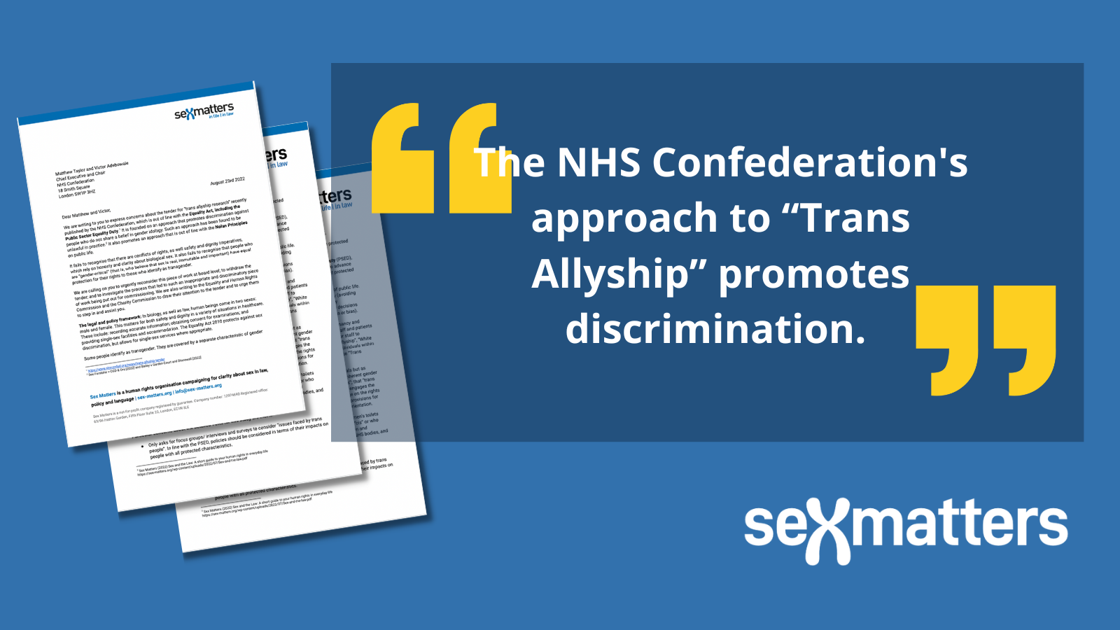 The NHS Confederation's approach to “Trans Allyship” promotes discrimination.