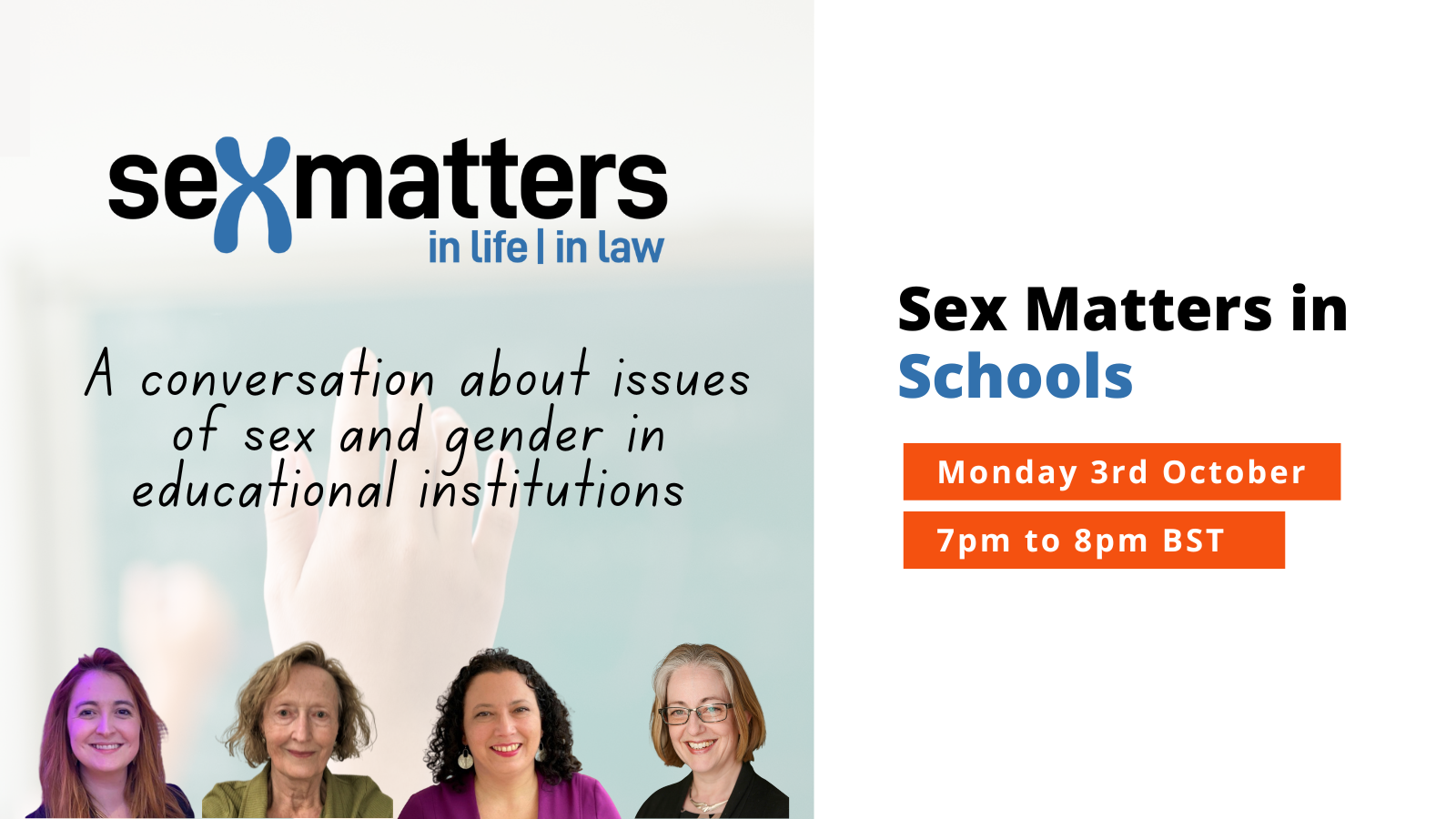 Sex Matters in Schools – A conversation about issues of sex and gender in educational institutions