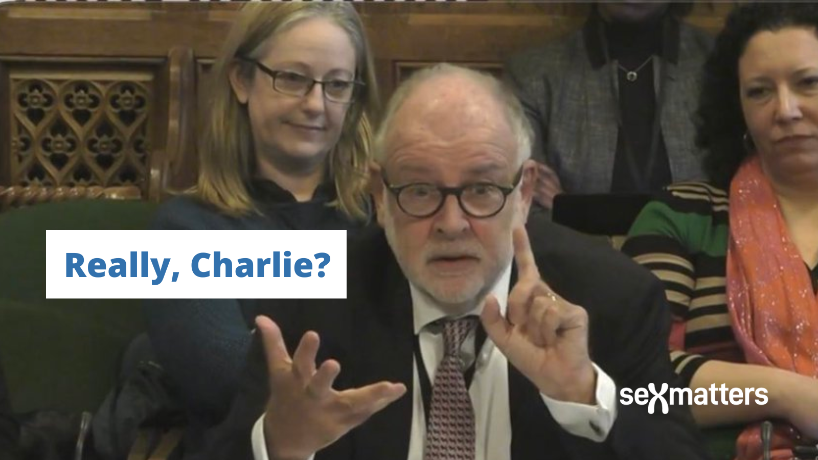 Really, Charlie? over picture of Charlie Falconer gesticulating