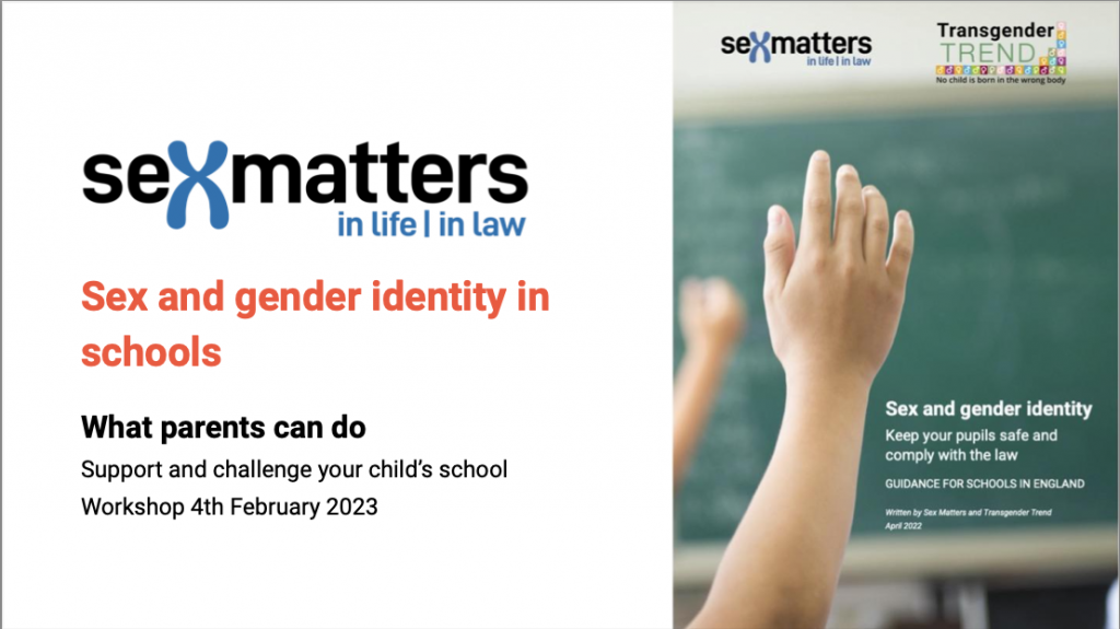 Sex Matters: Sex and gender identity in schools