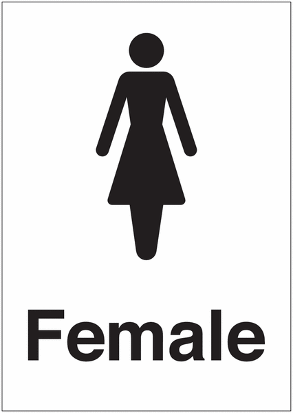 Icon of woman and word 'Female'