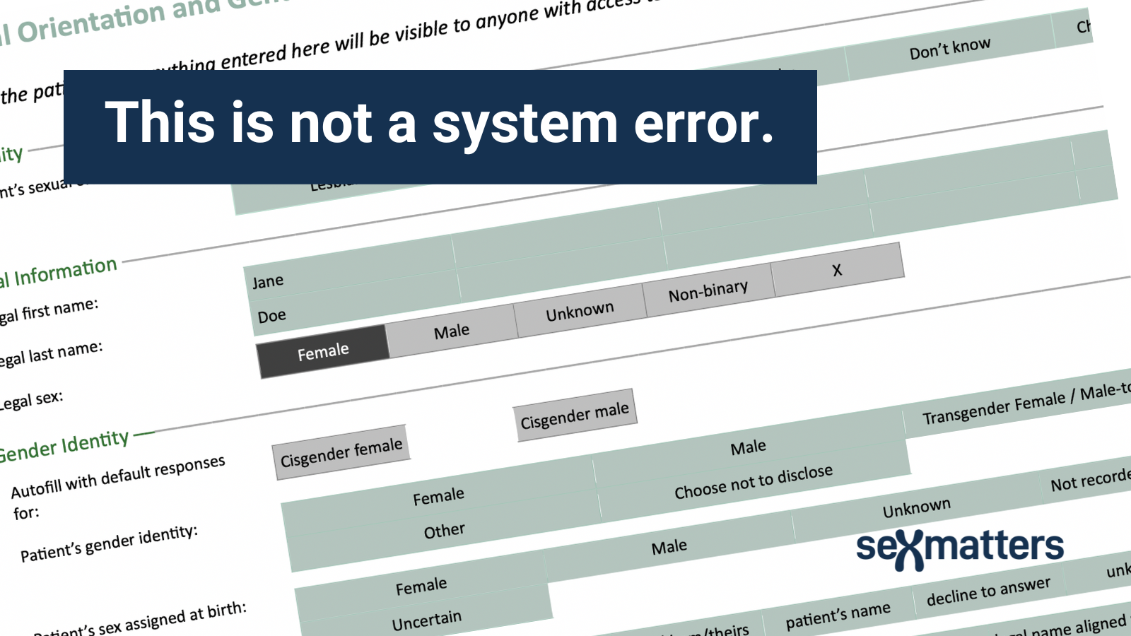This is not a system error