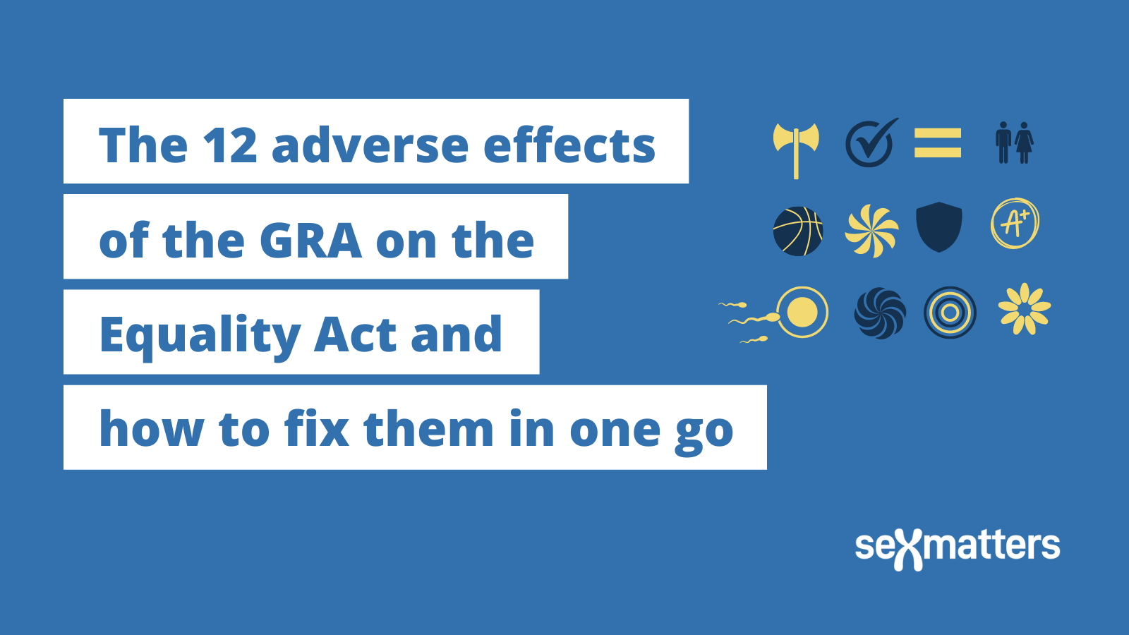 The 12 adverse effects of the GRA on the Equality Act and how to fix them in one go