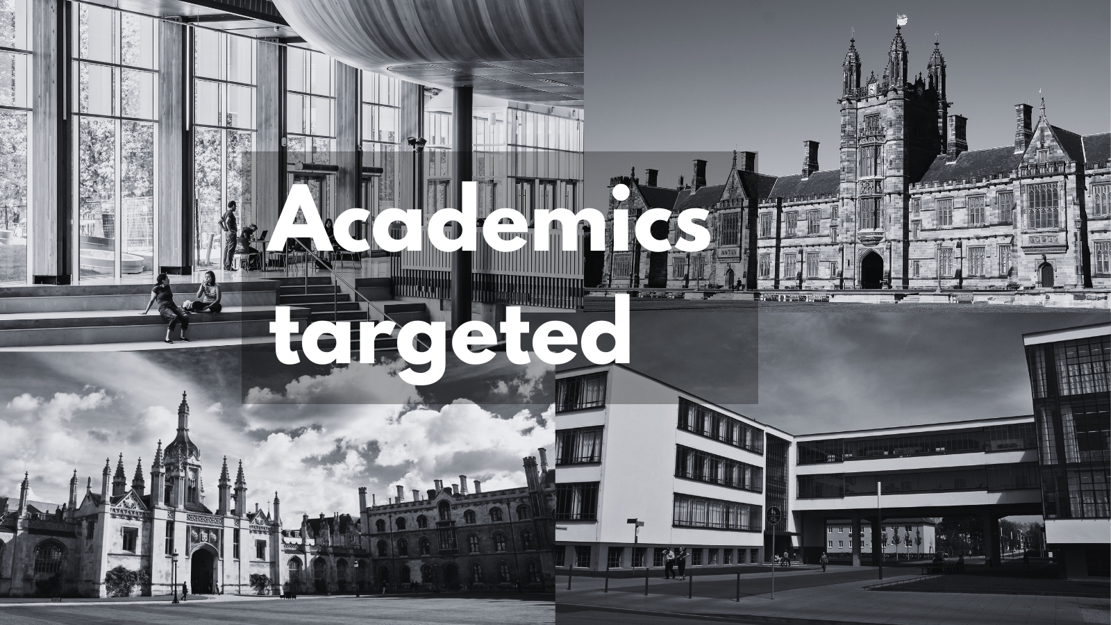 Academics targeted