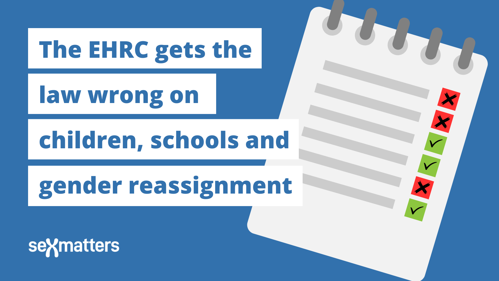 The EHRC gets the law wrong on children, schools and gender reassignment
