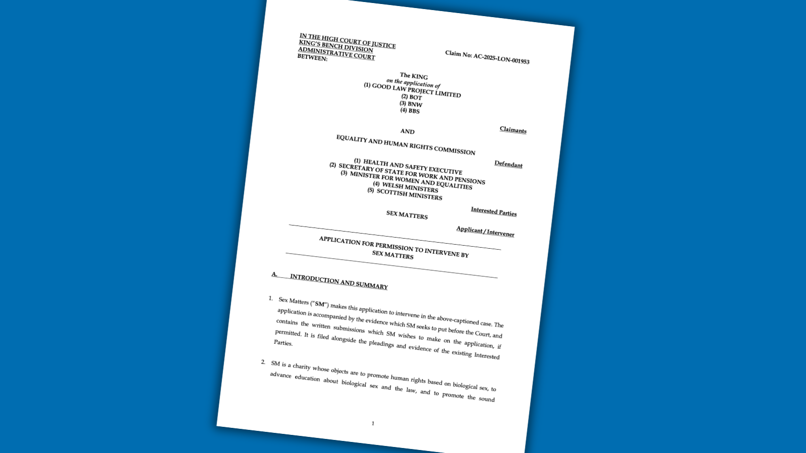 GLP v EHRC