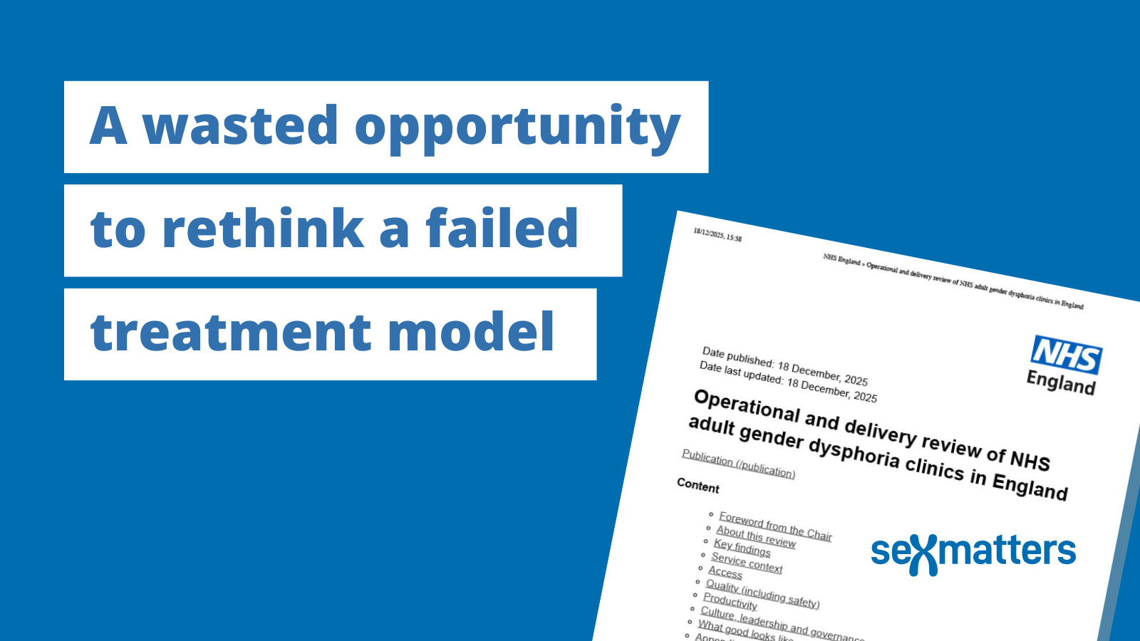A wasted opportunity to rethink a failed treatment model