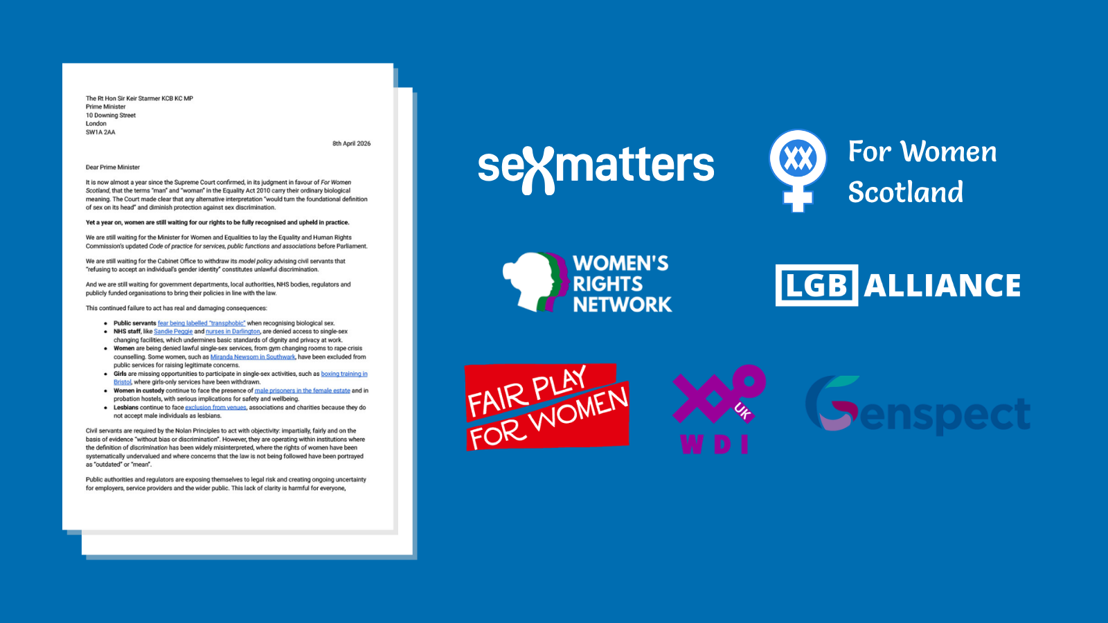 The letter with the logos of the senders