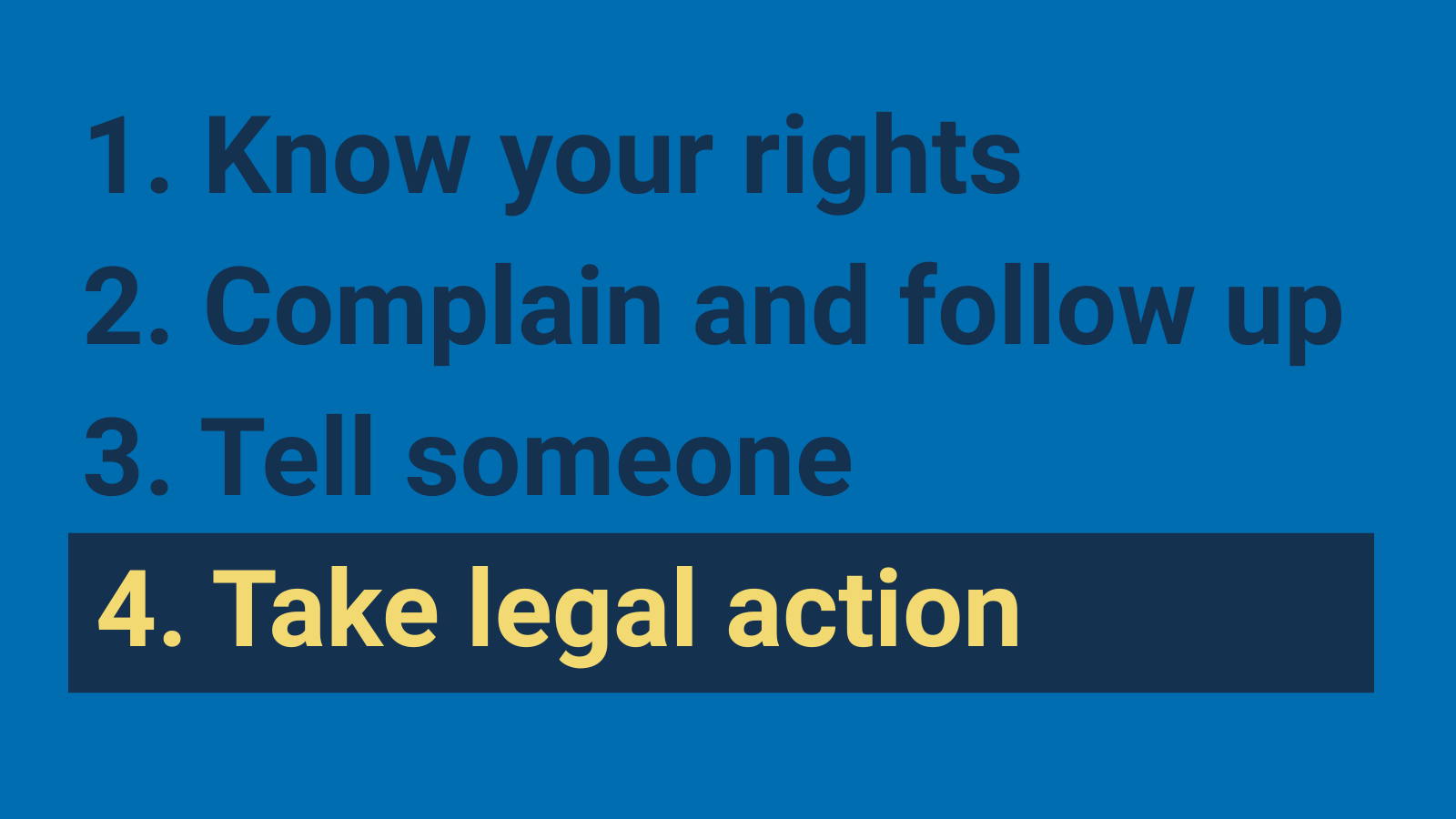 4. Take legal action